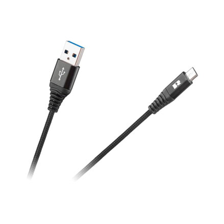 Šnúra microUSB REBEL 0,5m, čierna