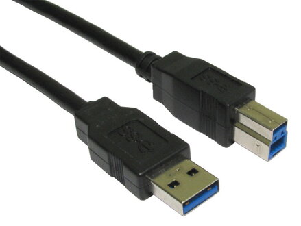 Šnúra USB 3.0 A/B, čierna, 2m 