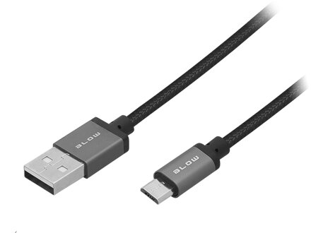 Šnúra microUSB 1,5m HQ metal