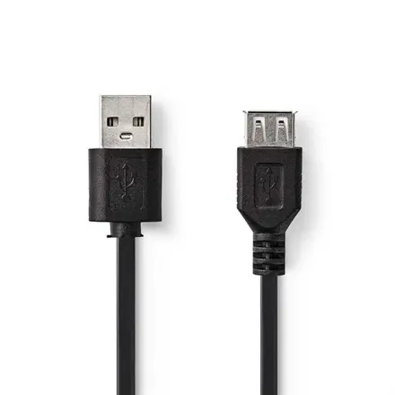 Kábel USB 2.0 A konektor/USB 2.0 A zdierka 1m NEDIS 