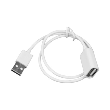 Šnúra USB2.0 predlžovacia, zdierka A/konektor A, 0,8m biela