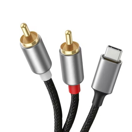 Šnúra USB-C na 2x Cinch, 2m