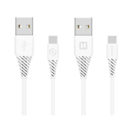 Šnúra USB - USB-C 3.1 1.5m biela (dlhší konektor 9mm)