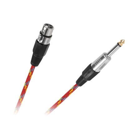 Šnúra XLR zdierka / Jack 6.3mm mono konektor, 5m