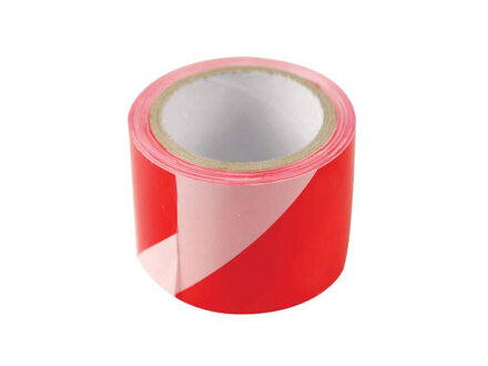 Výstražná páska červeno-biela 75mmx10m PE