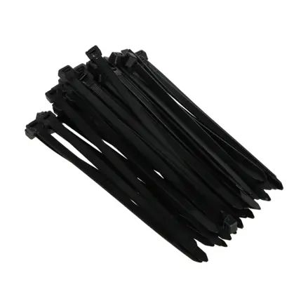Sťahovacie pásky 200x7,6mm čierne (50ks)
