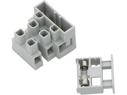 Trojpólová svorkovnica s poistkou 5x20mm 