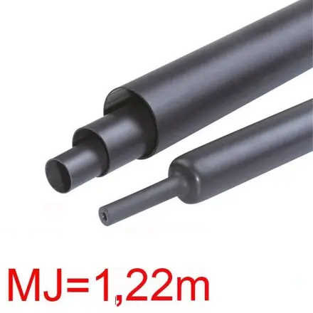 Termobužírka s lepidlom 15.00/5.2mm čierna, 1,22m