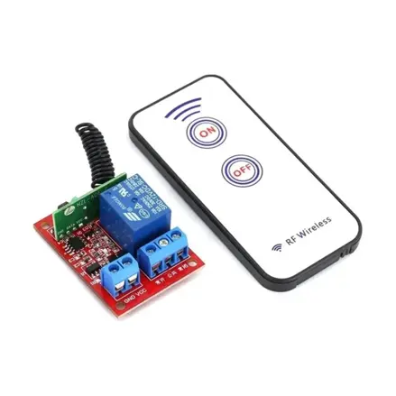 Diaľkové ovládanie, vysielač+prijímač RF 433MHz, 12V