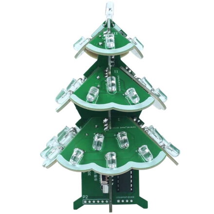Stavebnica - Vianočný stromček RGB LED a repro na diaľkové ovládanie