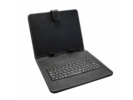 Puzdro na tablet s klávesnicou 9,7" microUSB+miniUSB čierny
