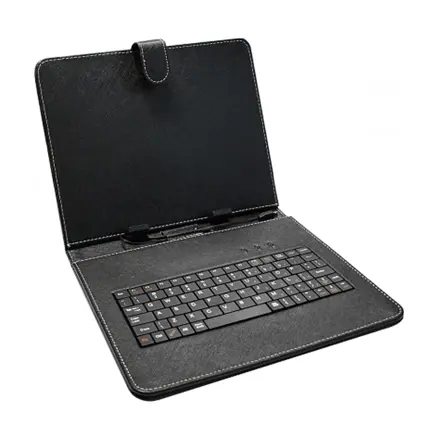 Puzdro na tablet s klávesnicou 9,7" microUSB+miniUSB čierny