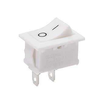 Malý kolískový prepínač ON/OFF 2pin, biely