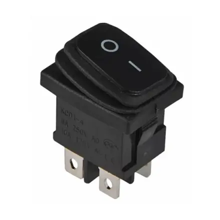 Malý kolískový vypínač ON-OFF 250V/6A vodotesný IP65