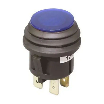 Panelový prepínač ASW-29D, OFF-ON 1pol.12V/20A, modrý vodotesný