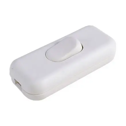 Priebežný kolískový prepínač 250V/2,5A biely