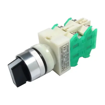 Otočný prepínač LAY7 ON-OFF-ON, 2-pólový, 250V/6A