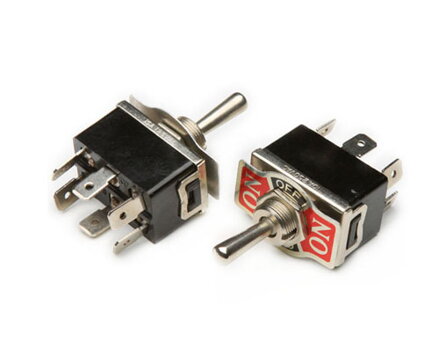 Páčkový prepínač KN3 6pin/3polohy (ON)-OFF-(ON)