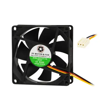 Ložiskový ventilátor 80x25mm 24V, 3200RPM, 3 vodiče