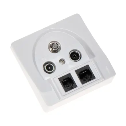 Účastnícka zásuvka TV/R/SAT/RJ-45/RJ-11, koncová