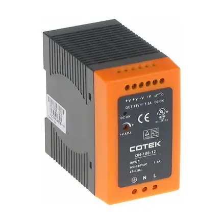 Impulzný zdroj na DIN lištu 12V/7.5A COTEK