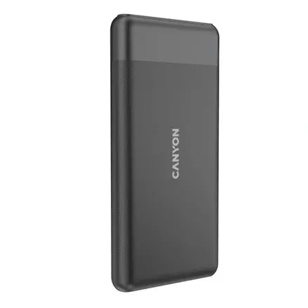 Powerbanka Canyon PB-109 10.000mAh, 1x USB-C a 1x USB-A, čierna