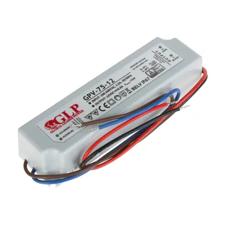 Zdroj pre LED GPV-75-12, 12V/6A 72W IP67