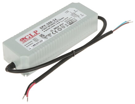 Zdroj pre LED GPV-200-24, 24V/8,3A 200W IP67
