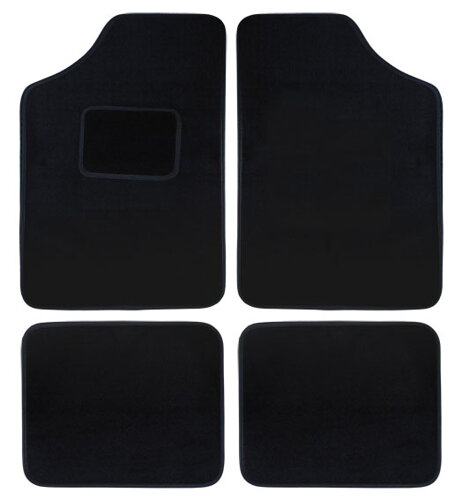 Textilné koberčeky VELUR UNI III čierne