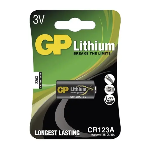 Batéria CR123A GP lítiová (foto)