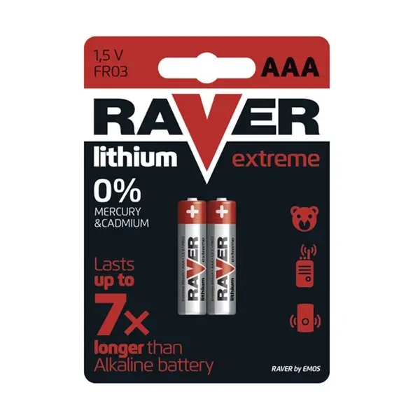 Lítiové batérie AAA R03 1,5V RAVER