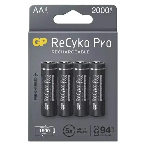 Nabíjacie batérie AA (R6) 1,2V/2000mAh GP Recyko Pro 4ks