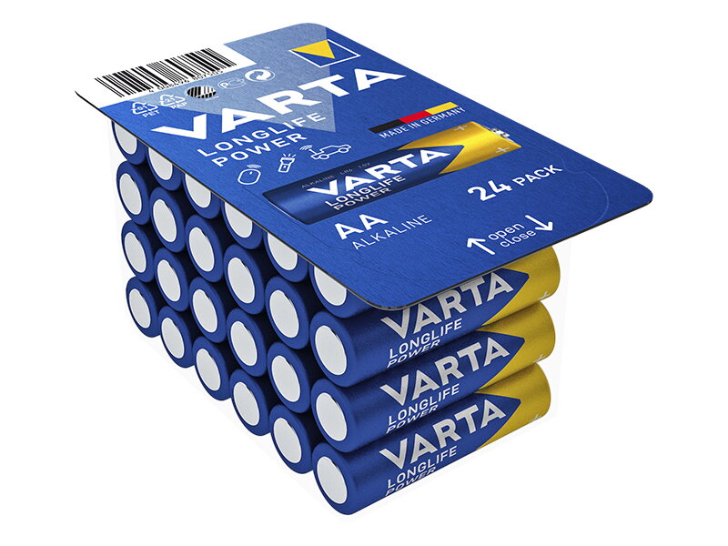Alkalické batérie VARTA LR6 AA 1,5V (24ks)