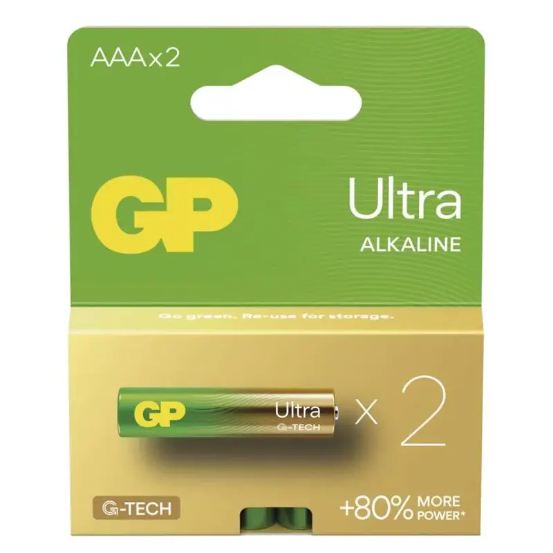 Alkalická batéria GP Ultra LR03 (AAA), 2 ks Alkalická batéria GP Ultra LR03 (AAA), 2 ks