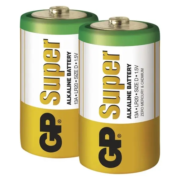 Batéria D (R20) alkalická GP Super Alkaline 2ks Batéria D (R20) alkalická GP Super Alkaline 2ks