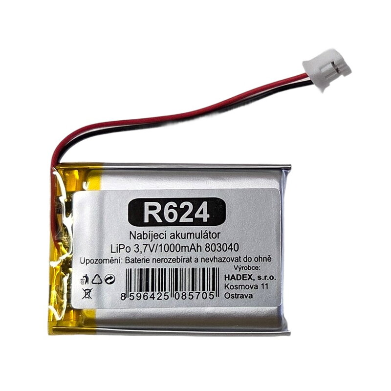 Nabíjací akumulátor LiPo 3,7V/1000mA Nabíjací akumulátor LiPo 3,7V/1000mA