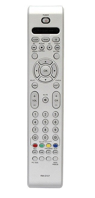 Univerzálny ovládač RM-D727 pre Philips TV/DVD/VCR Univerzálny ovládač RM-D727 pre Philips TV/DVD/VCR