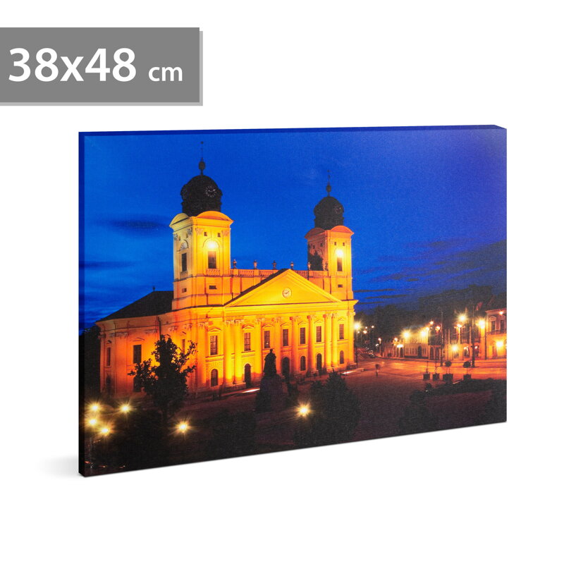 LED obraz na stenu "Veľký Kalvínsky kostol" 3xAA, 38x48cm LED obraz na stenu "Veľký Kalvínsky kostol" 3xAA, 38x48cm