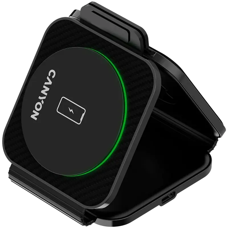 Skladacia bezdrôtová Qi nabíjacia stanica Canyon WS-305, 3v1