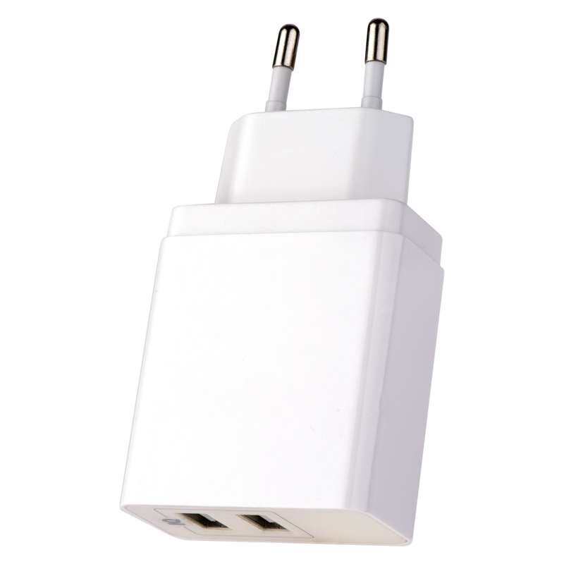Sieťová nabíjačka 2xUSB SMART 3.1A max.15W, biela Sieťová nabíjačka 2xUSB SMART 3.1A max.15W, biela