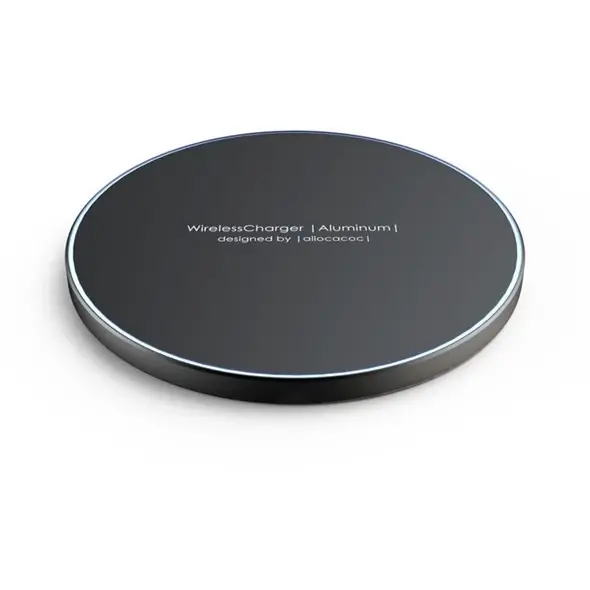Bezdrôtová nabíjačka WIRELESS CHARGER ALUMINIUM GREY Bezdrôtová nabíjačka WIRELESS CHARGER ALUMINIUM GREY