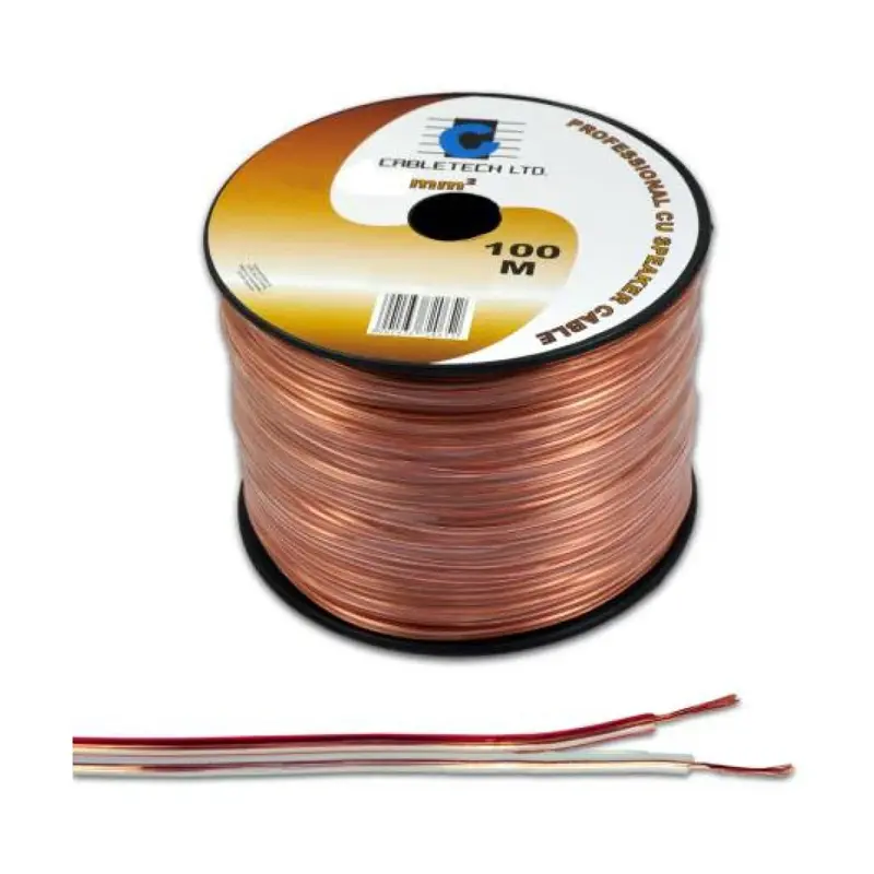 Reproduktorová dvojlinka 2x4mm2 transparentný, CCA