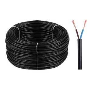 Kábel H03VVH2-F (CYSY) 2x0.5mm čierny plochý