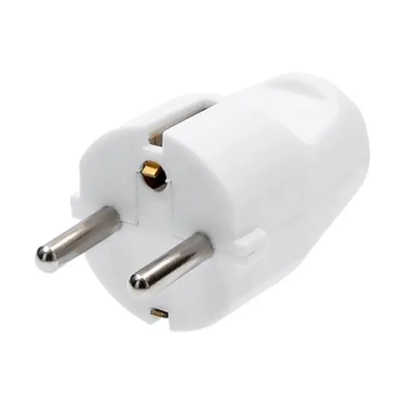 Zástrčka priama SOLIGHT P57 IP20, biela