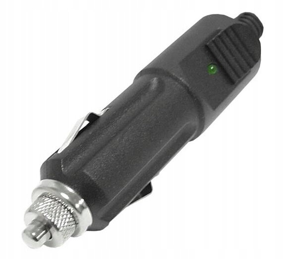 Konektor do autozapaľovača, HQ, s poistkou a LED