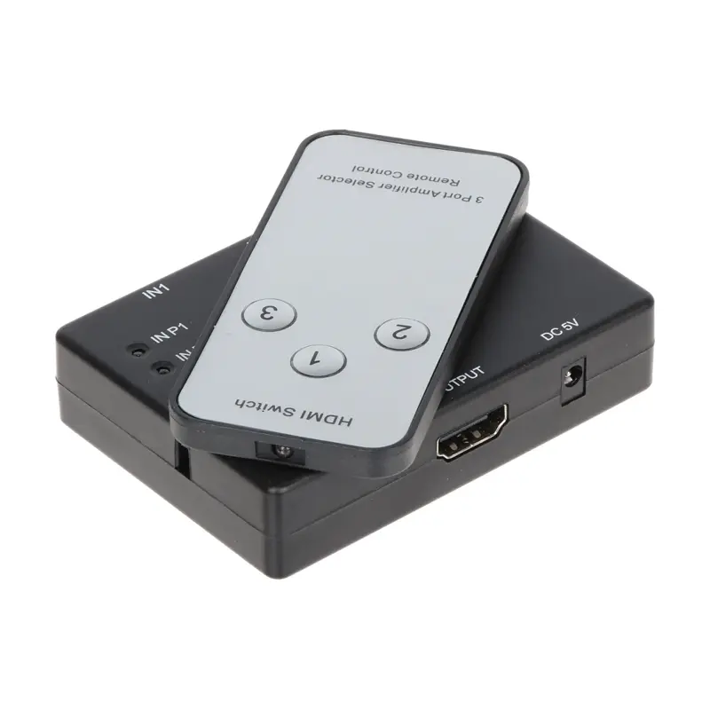 HDMI zlučovač aktívny 3/1 s IR diaľkovým ovládaním, 4K