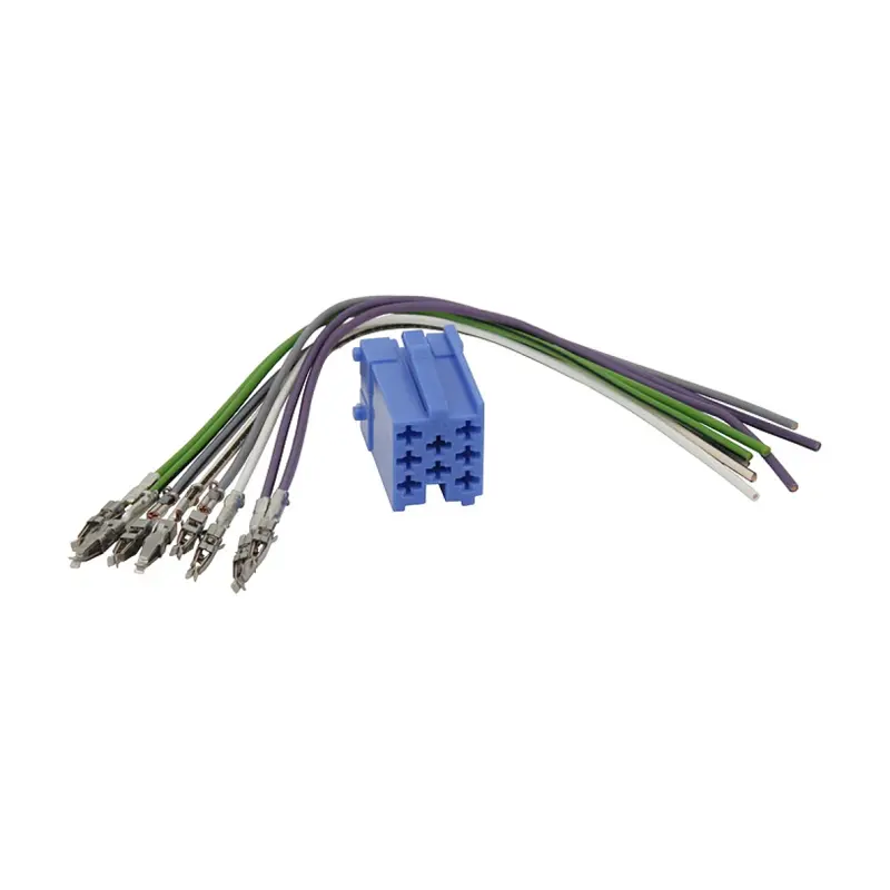 Mini ISO konektor modrý 8PIN s vodičmi