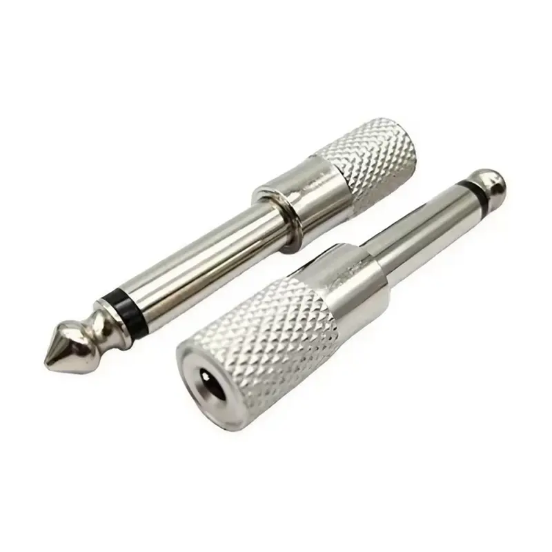 Redukcia JACK 3.5mm zdierka/6.3mm konektor, MONO, kov