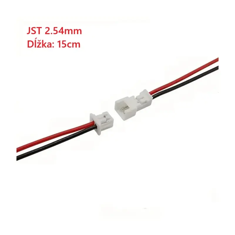 Konektor + zdierka JST 2.54mm na kábli 15cm