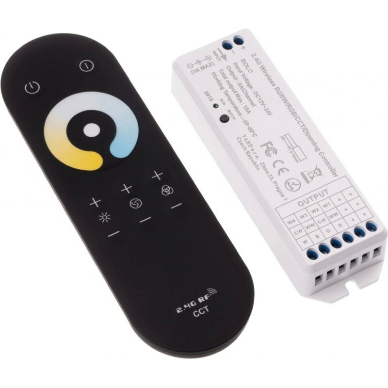 RF ovládač CCT LED pásov 12–24VDC 15A
